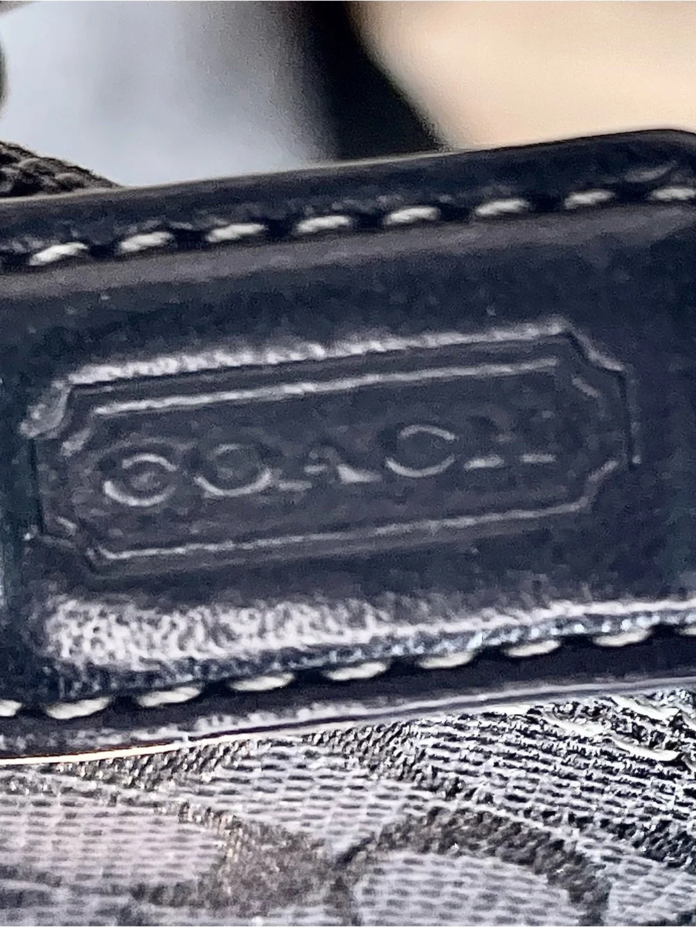 Coach Black Signature Canvas Wristlet